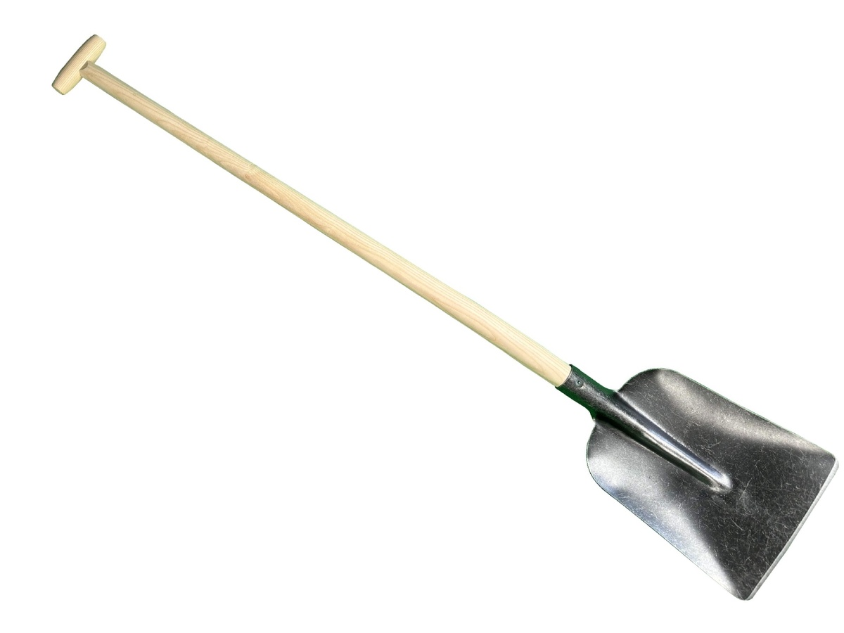 Square mouth shovel with ergonomic 110cm T-handle